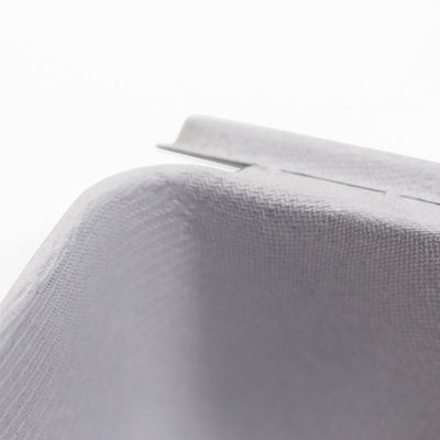 FSC Biodegradable Pulp Containers Gray Products Custom Molded Pulp Packaging With Lid
