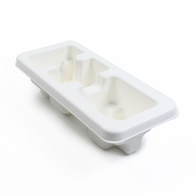 Custom Eco Biodegradable Molded Pulp Packaging Cosmetic Insert Sugarcane Bagasse Material