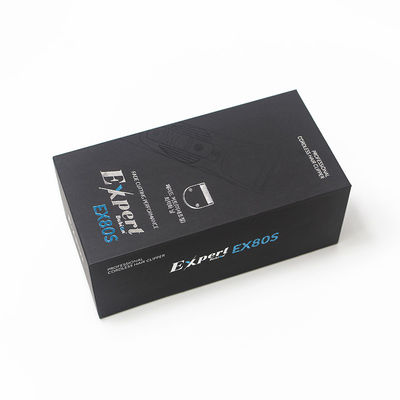 Luxury Black Shaver Lid And Base Gift Box Custom Logo Silver Stamping