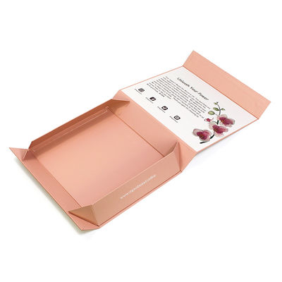 Luxury Pink Magnetic Folding Gift Shipping Box CMYK or Panton Color Printing for Cosmetic