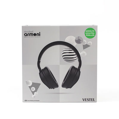 Luxury White Bluetooth Headphones Corrugated Board Magnetic Folding Gift Box