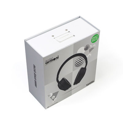 Luxury White Bluetooth Headphones Corrugated Board Magnetic Folding Gift Box