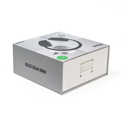 Luxury White Bluetooth Headphones Corrugated Board Magnetic Folding Gift Box