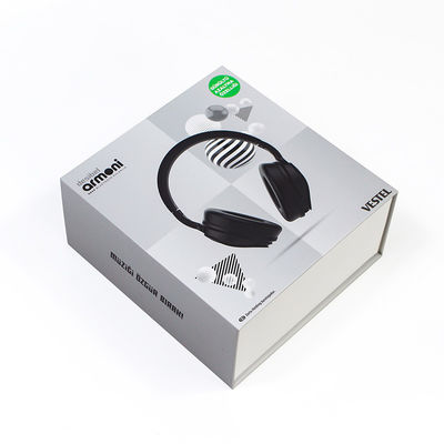 Luxury White Bluetooth Headphones Corrugated Board Magnetic Folding Gift Box