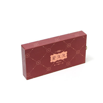 CMYK or Panton Printing Color Corrugated Board Magnetic Drawer Box for Wine Red Wedding