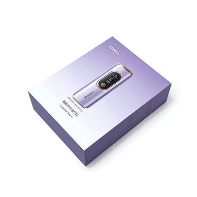 Wine Purple Lid And Base Gift Box Corrugated Board For Beauty Apparatus