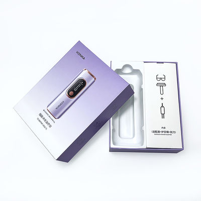Wine Purple Lid And Base Gift Box Corrugated Board For Beauty Apparatus