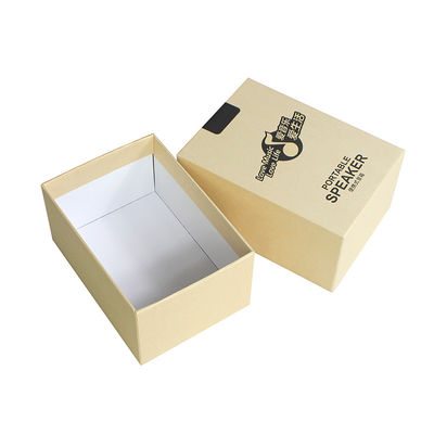 Custom Corrugated Board Off-white Loudspeaker Box with CMYK or Panton Printing Color