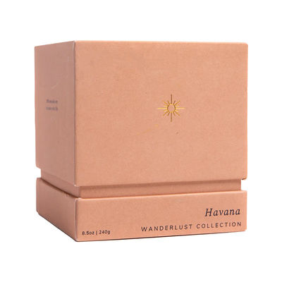 CMYK or Panton Printing Color Decorative Scented Candle Box Packaging Lid And Base Box