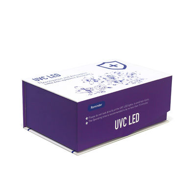 Design Printing UVC LED Mineralight Folding Magnetic Paper Purple Gift Box