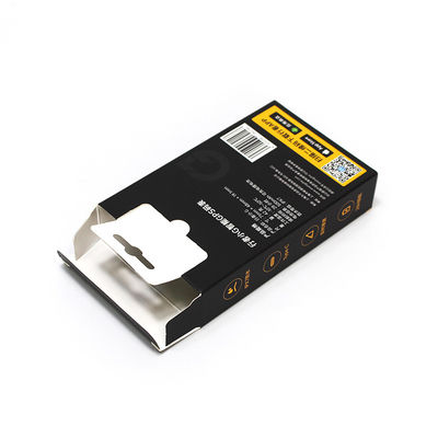 Recycled Paper Packaging Black Box With Handle for Custom Design Electronic Product