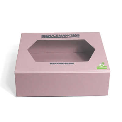 Valentines Day Magnetic Gift Box Packaging Custom Pink Hard Rigid Cardboard With Window