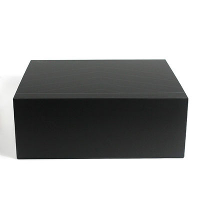 Black Magnetic Lid Closure Box Matte Collapsible Large Gift Presents Magnetic Packaging Box