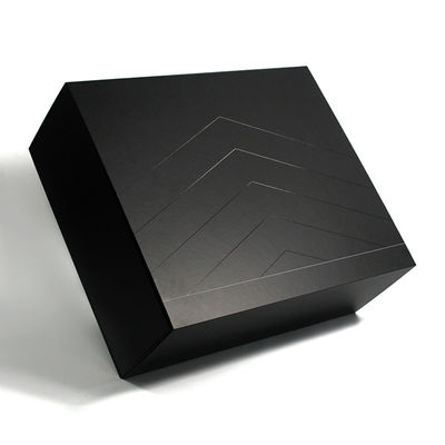 Black Magnetic Lid Closure Box Matte Collapsible Large Gift Presents Magnetic Packaging Box