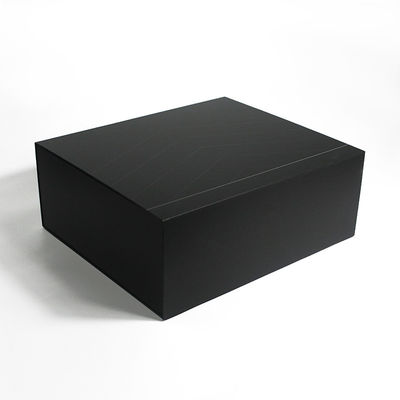 Black Cardboard Paper Gift Box Wig Hair Extension Magnetic Cosmetic Packaging Box
