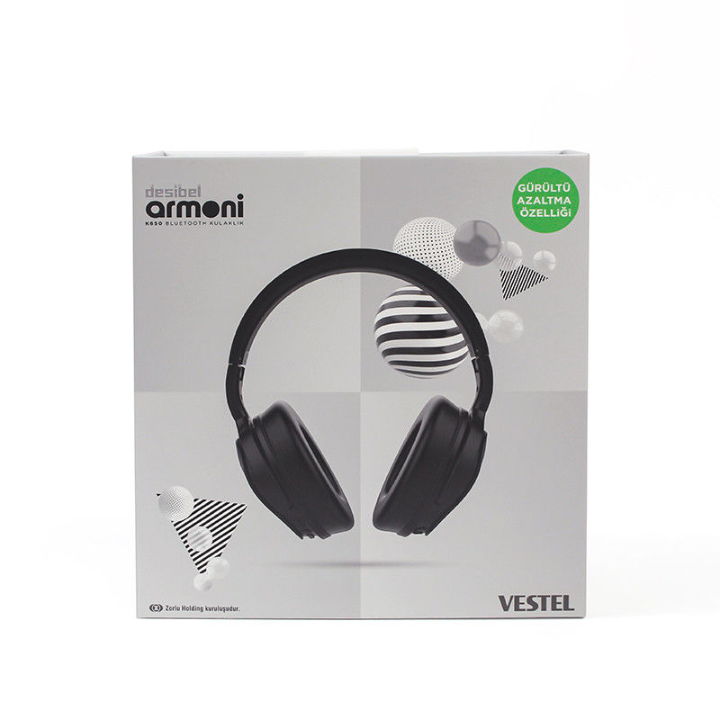 Luxury White Bluetooth Headphones Corrugated Board Magnetic Folding Gift Box